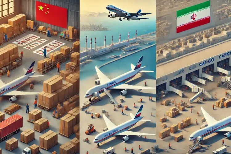مراحل حمل هوایی کالا از چین به ایران